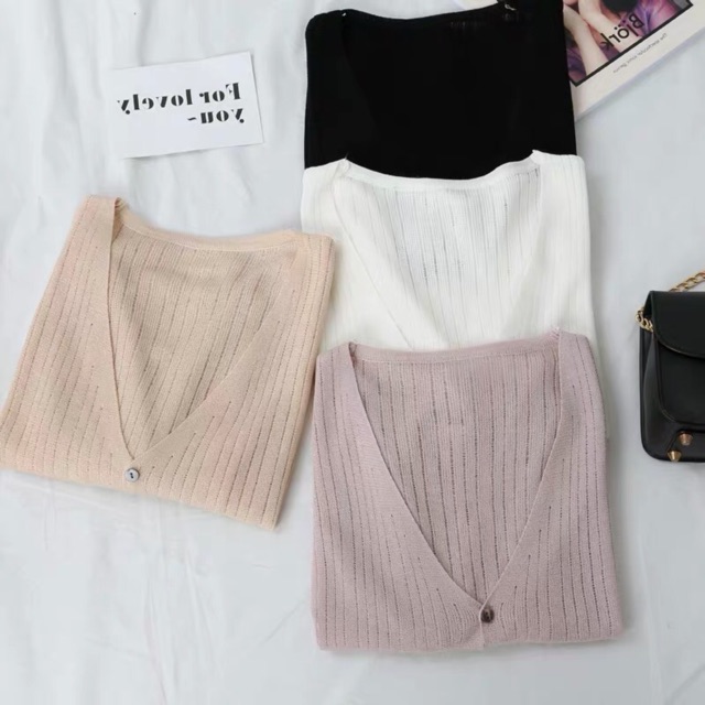 A1_Áo Khoác Len Mỏng Chất Mát | BigBuy360 - bigbuy360.vn