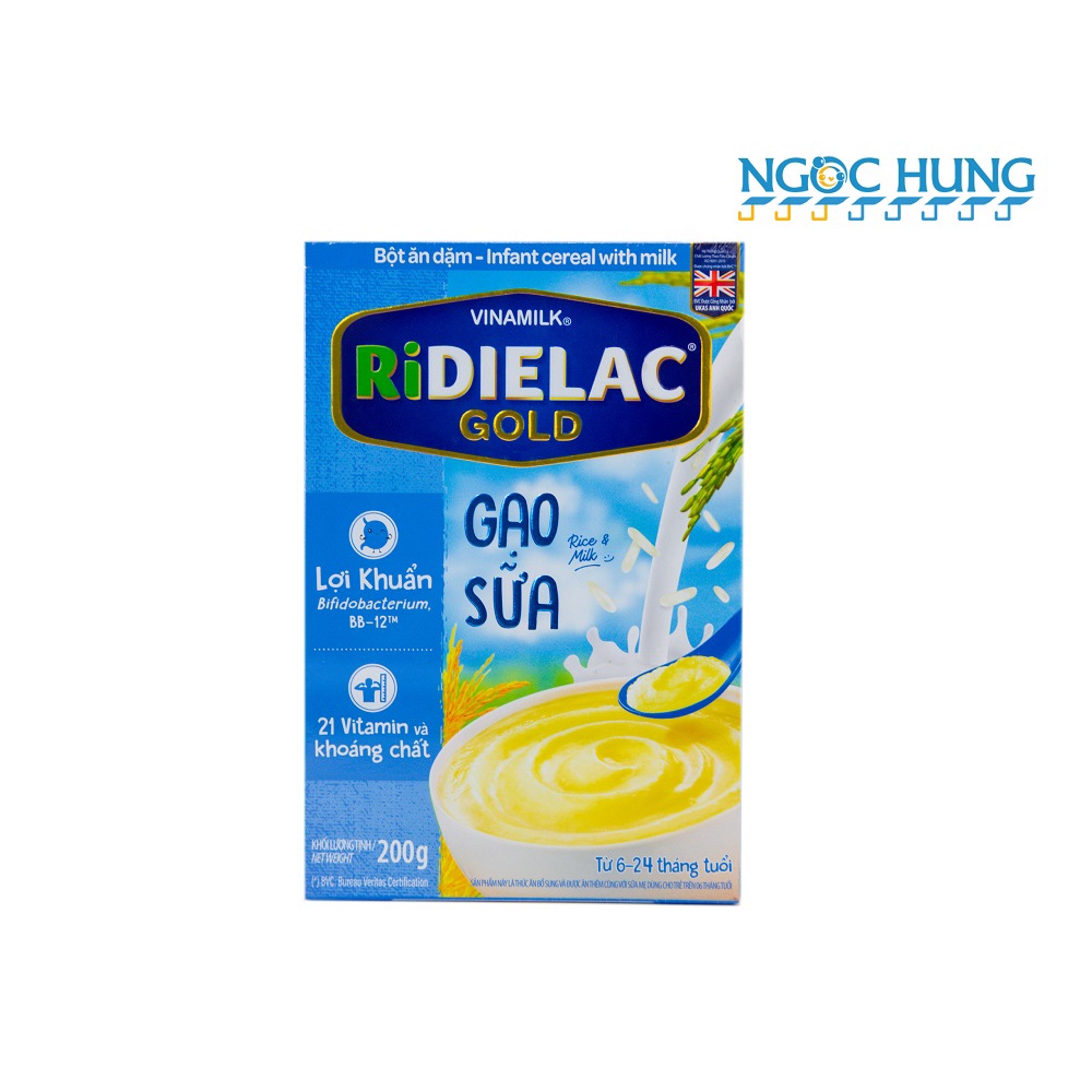Bột ăn dặm RiDielac Gold hộp giấy 200g