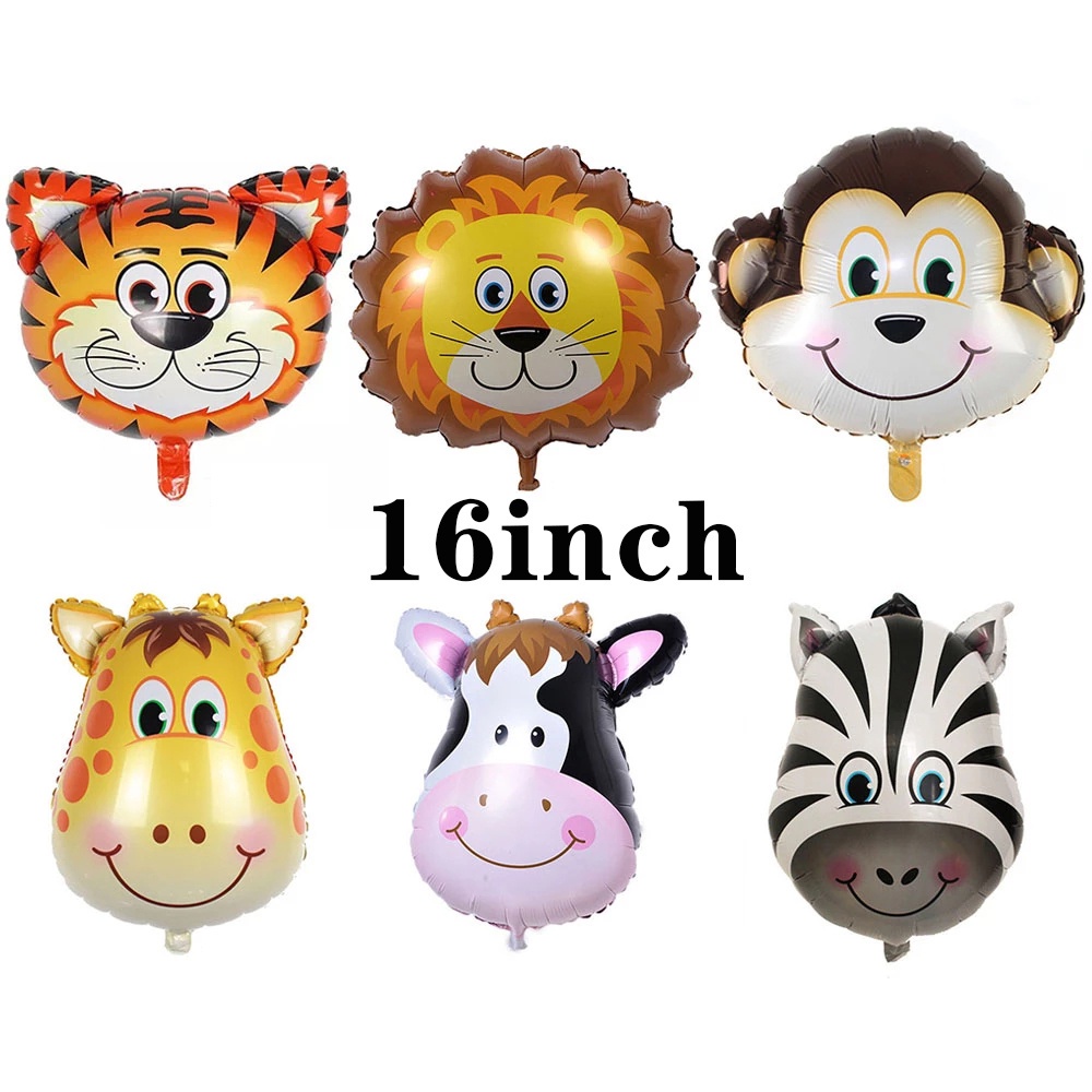 Bong Bóng Lá Nhôm 16 Inch Hình Động Vật Dễ Thương Trang Trí Tiệc Sinh Nhật Cho Bé
