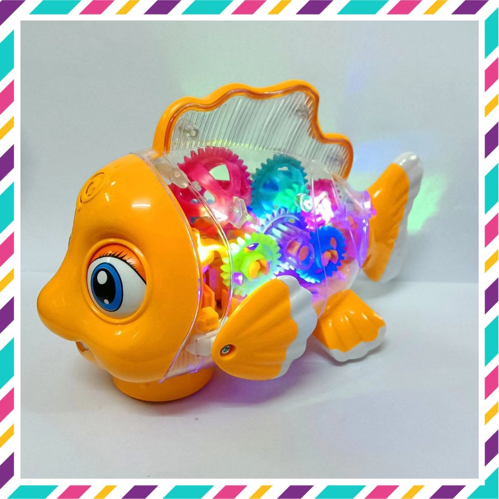 Con cá đồ chơi, đồ chơi con cá vàng Nemo biết chạy có nhạc và đèn cho bé