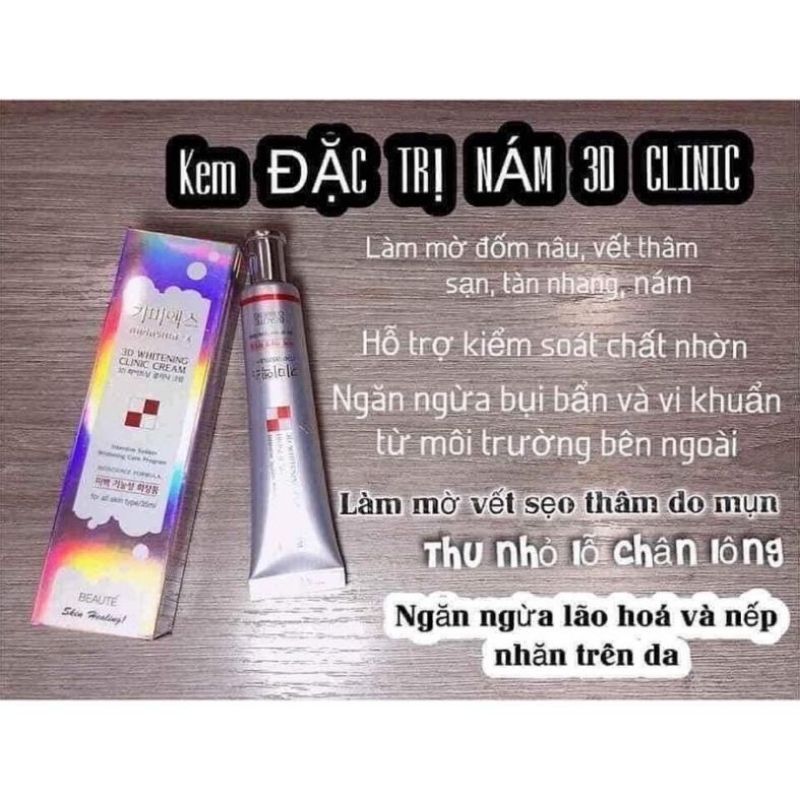 Kem Làm Mờ Nám Malasma-x 3d Whitening Clinic Cream 3w Clinic