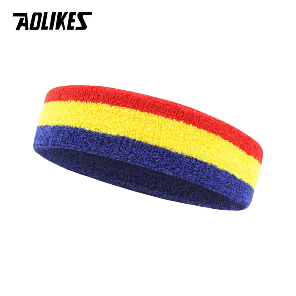 Aolikes Băng Đô Thể Thao Vải Cotton Thấm Hút Mồ Hôi Cho Nam Nữ
