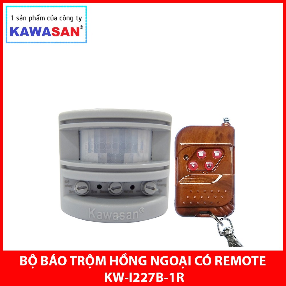Báo Trộm Hồng Ngoại Độc Lập Có Remote Kawasan I227B-1R