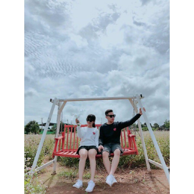 Áo Đôi Thu Đông Nỉ Hình Tim Dáng Rộng | BigBuy360 - bigbuy360.vn