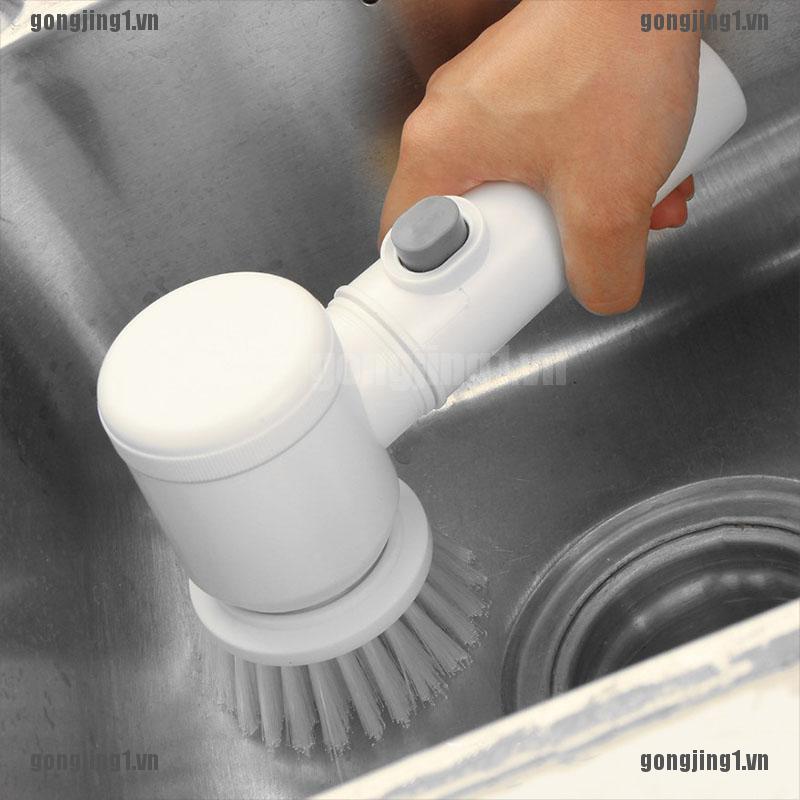 Set máy chà điện cầm tay GOJONE làm sạch phòng tắm/nhà bếp tiện dụng