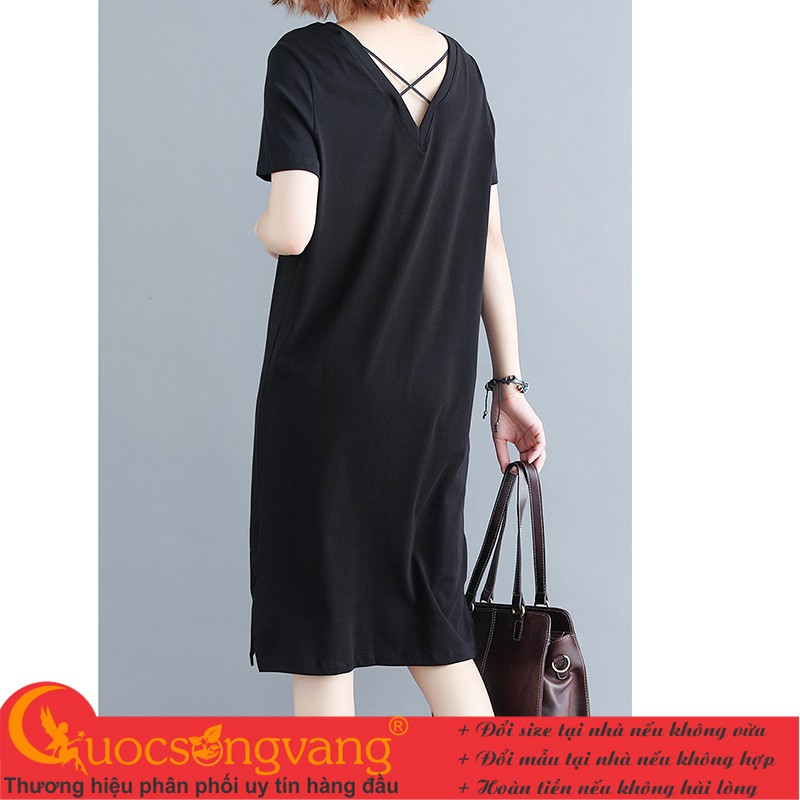 Váy đầm suông big size váy đầm thun cotton co giãn GLV160 | BigBuy360 - bigbuy360.vn