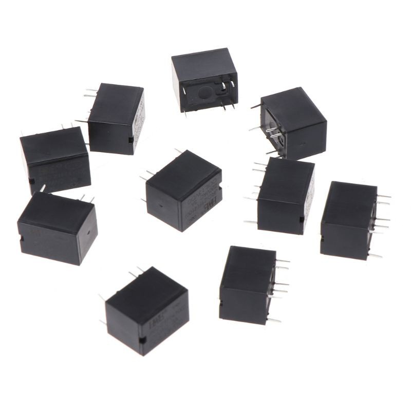 ONE  10pcs JRC-21F 4100 DC Mini Power Relay 6-pin PCB Mount Circuit Board Relays 3V 5V 12V