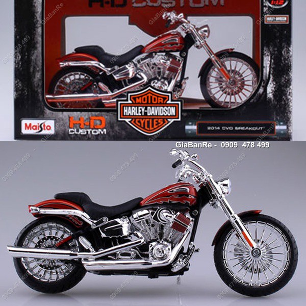 Xe Mô Hình Moto Harley Davidson Cvo Breakout Tỉ Lệ 1:12 - Maisto - 8652