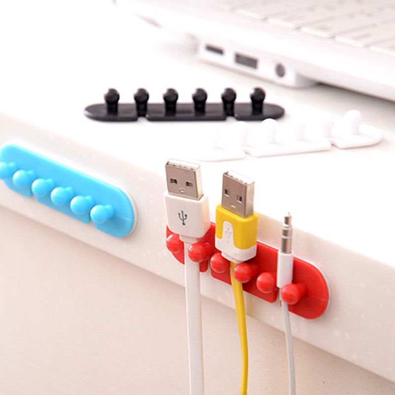 Set 2 Kẹp Cố Định Dây Cáp USB Màu Sắc Ngẫu Nhiên Tiện Dụng
