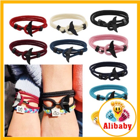 Vòng Đeo Tay Dây Dù Họa Tiết Đuôi Cá Voi Lướt Sóng Biển Thời Trang Cho Nam Và Nữ E650