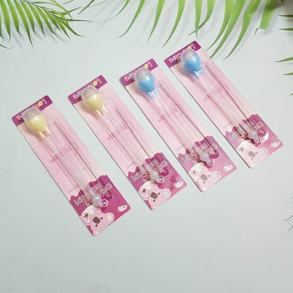 Dụng cụ hút mũi trẻ em Kichi - Gồm 2 dây và 1 chổi cọ