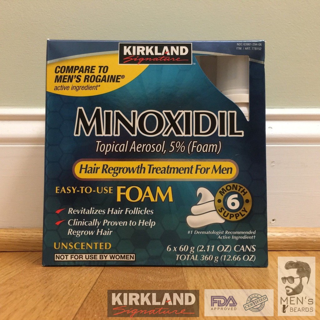 Minoxidil 5% Foam - Dưỡng râu dạng bọt - Râu quai nón cho nam