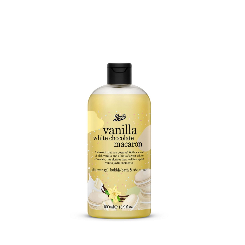 Sữa Tắm Gội Boots Shower Gel Bubble Bath And Shampoo Thái Lan 500ml