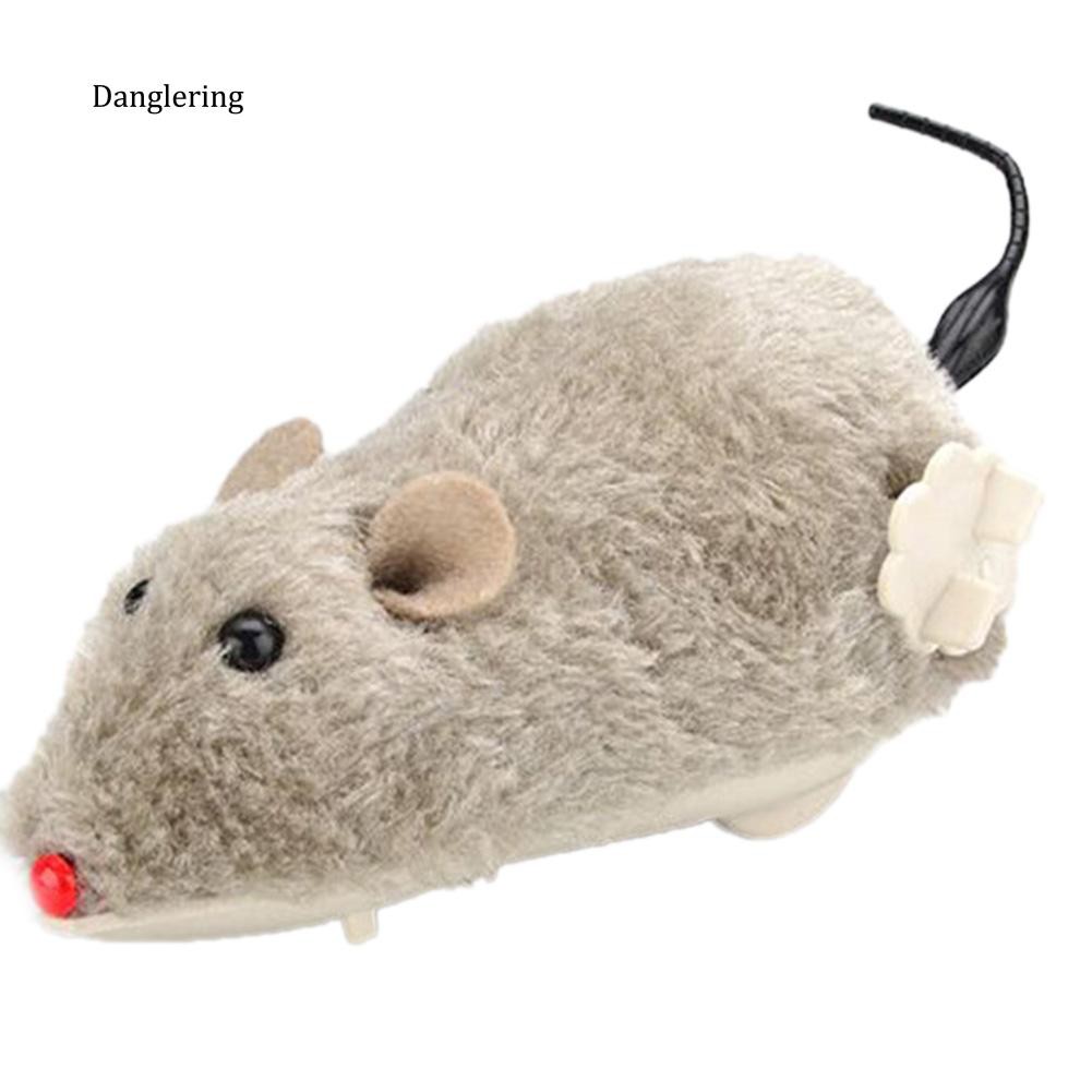 Con chuột bông chạy dây cót ngộ nghĩnh đồ chơi cho thú cưng - Lida Pet Shop