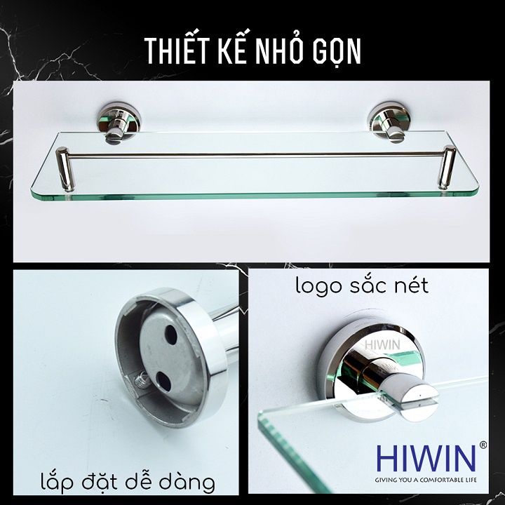Kệ kính phòng tắm inox 304 mặt gương bóng HIWIN Y-541A