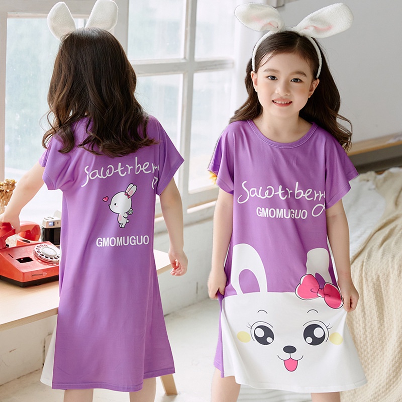 Đồ ngủ In Hoạt Hình Pikachu/Hoa Cúc Kiểu Công Chúa Thời Trang Mùa Hè Xinh Xắn Cho Bé Gái