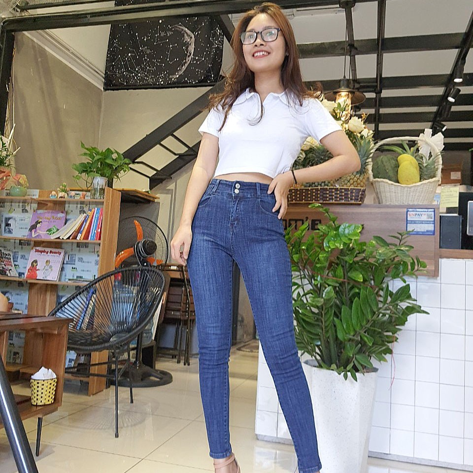 Quần Jean Nữ Lưng Cao Skinny Tôn Dáng , nâng mông Kavo blue M9.525