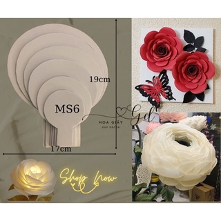 Bộ Mẫu Cánh Hoa 6 Cánh Chất Liệu Form 3mm Size 15cm - 40cm
