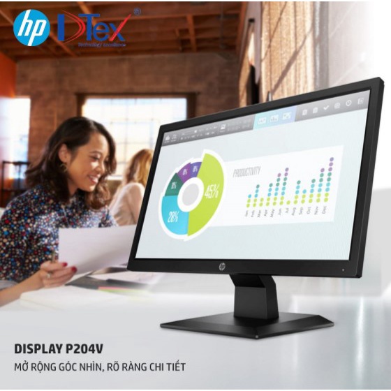 Màn hình HP P204v 19,5 inch (5RD66AA) - Hàng Chính Hãng