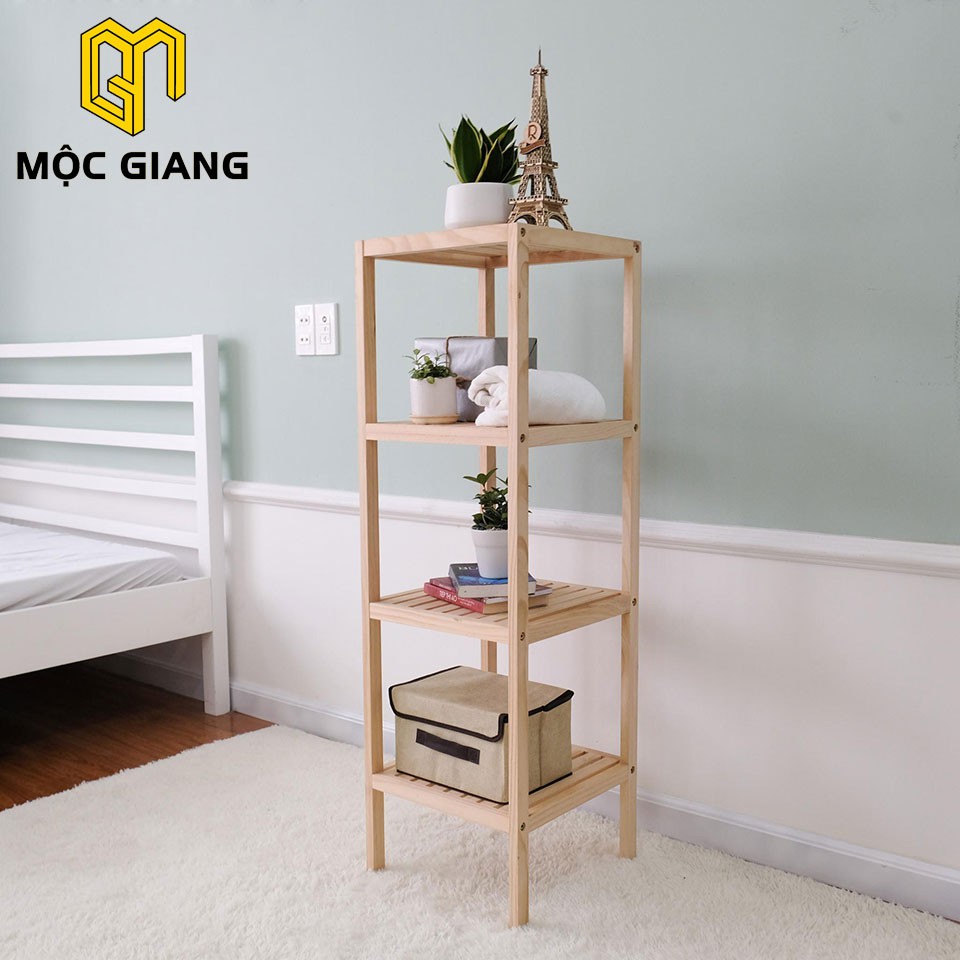 Kệ Vuông 4 Tầng Chất Liệu Gỗ Thông Mỹ - Hàng Xuất Khẩu Hàn Quốc | BigBuy360 - bigbuy360.vn