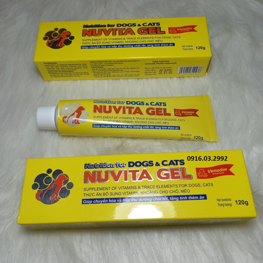 Gel dinh dưỡng chó mèo Nuvita 120gr