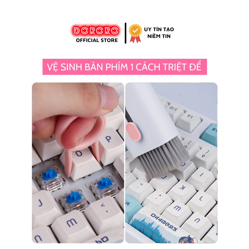 Bộ vệ sinh tai nghe Airpod - bàn phím - Laptop đa năng 7 in 1 Siêu nhỏ gọn - Bộ vệ sinh bàn phím Laptop 7 trong 1