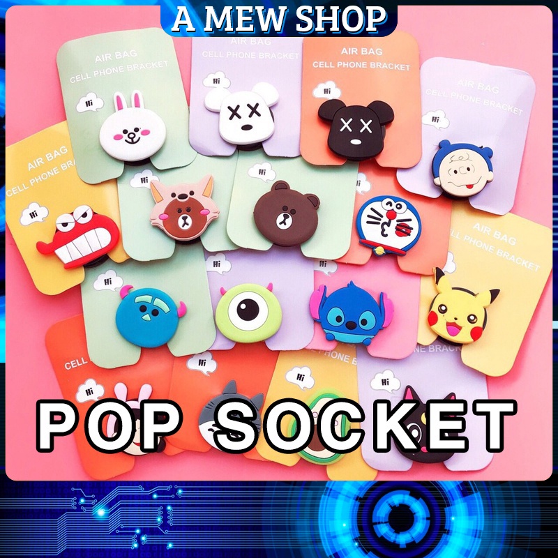 SỈ POP SOCKET - Combo Giá Đỡ Dán Chống Lưng Cho Điện Thoại - A MEW SHOP