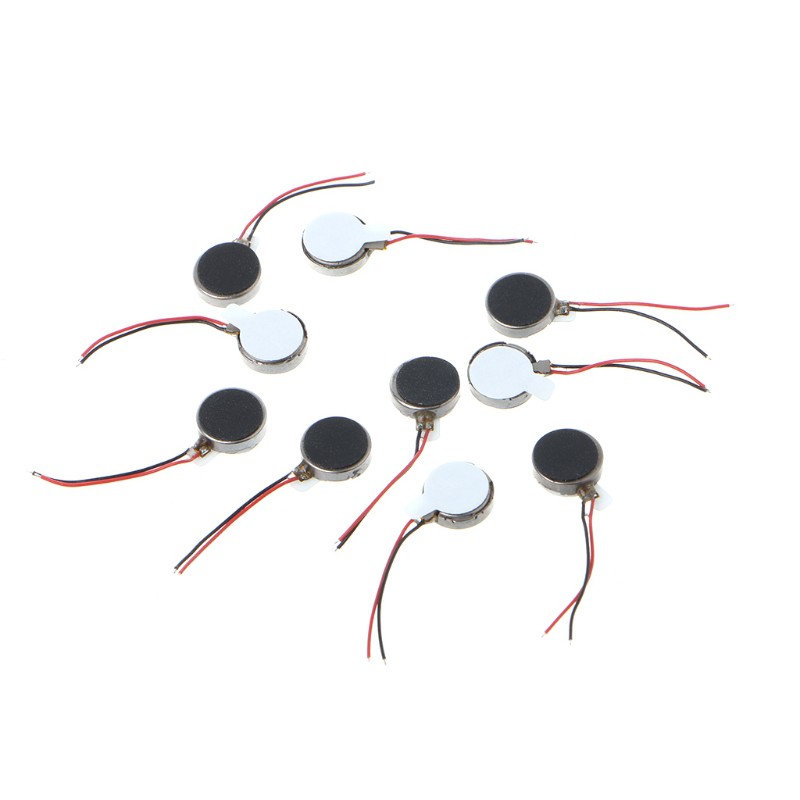 Mojito 10x DC 3V 70mA 12000±2500RPM Phone Coin Flat Vibrating Vibration Motor