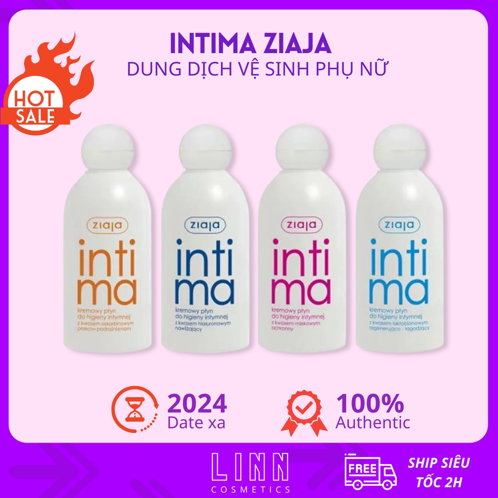 Dung dịch vệ sinh phụ nữ Intima Ziaja 200ml, Ba Lan