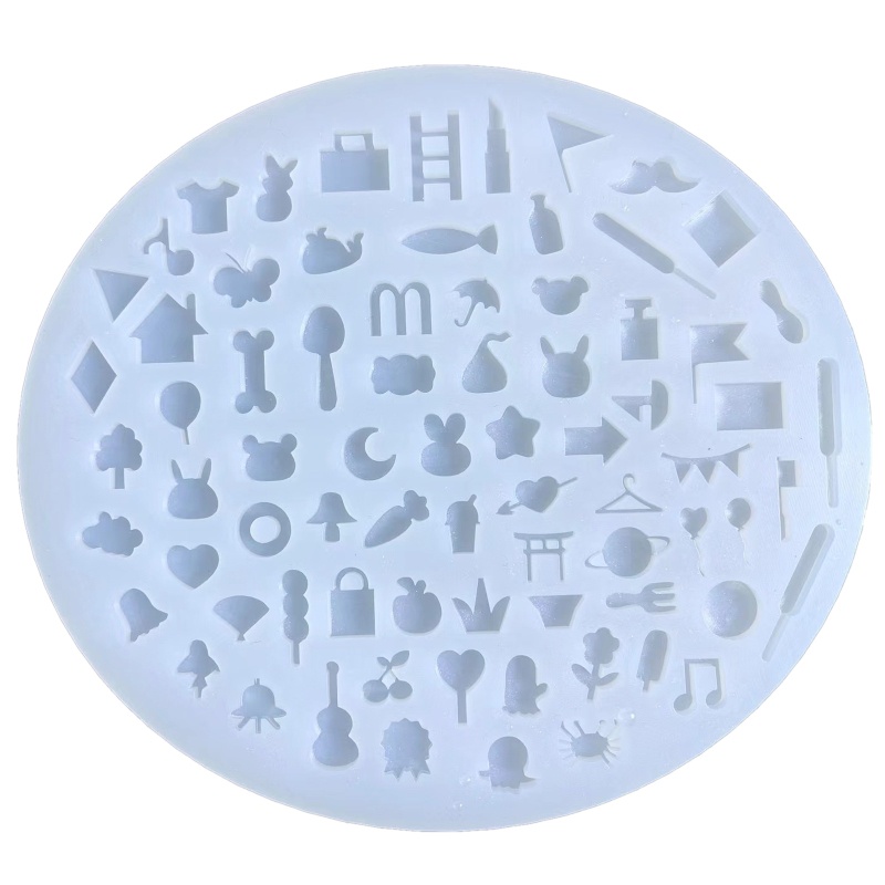 Khuôn Silicone Làm Mặt Dây Chuyền / Móc Khóa Thủ Công Hình Biểu Tượng KING Filler Nhiều Biểu Tượng Cho Ngày Valentine