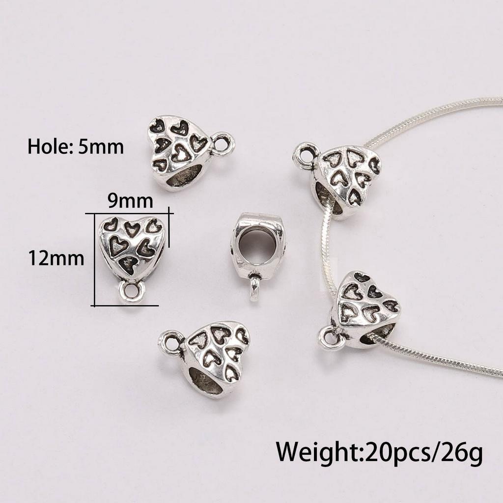 Set 20 mặt vòng cổ bạc St.kunkka xỏ lỗ dùng làm trang sức thủ công