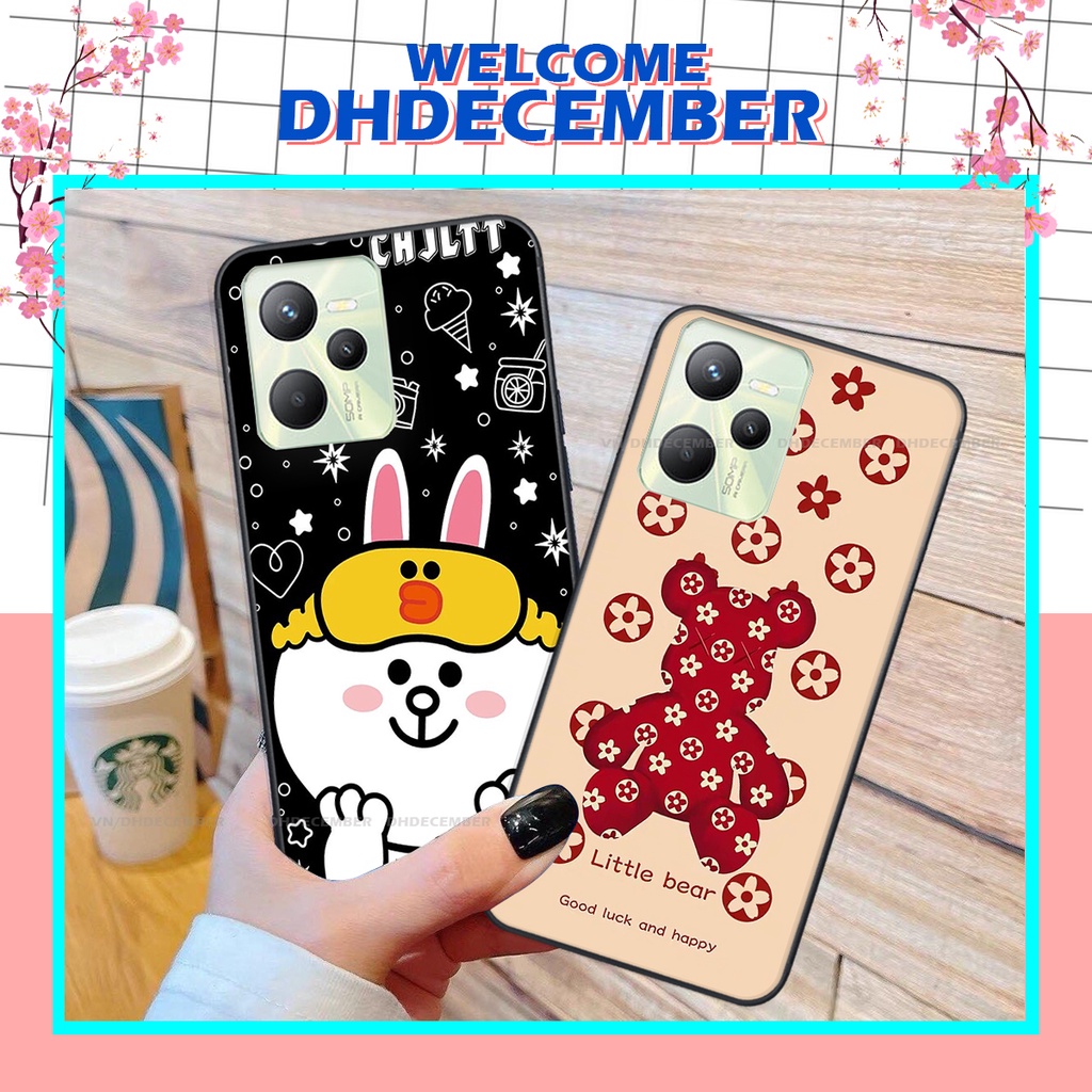 Ốp lưng Realme C35 in hình gấu K@ws, gấu nâu, dor@emon RẺ- ĐẸP- BỀN