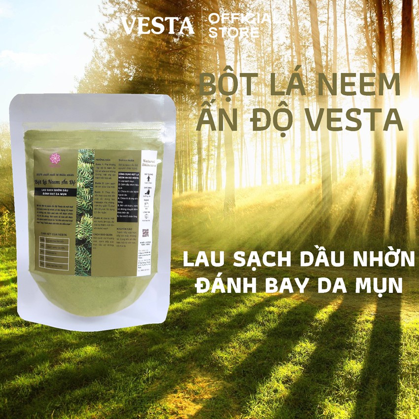 Bột Lá Neem Ấn Độ Nguyên Chất Vesta 100g