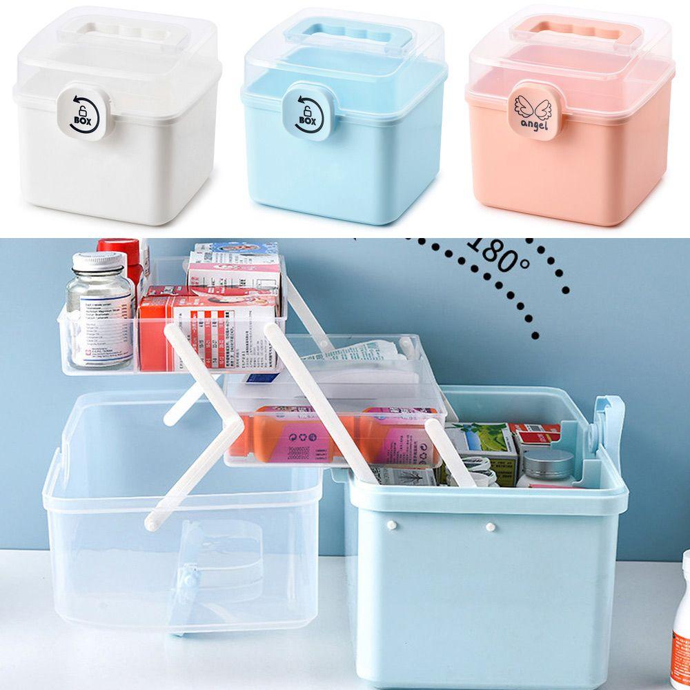 Hộp Đựng Thuốc Cỡ Lớn Nhiều Tầng Có Thể Gấp Gọn Tiện Dụng