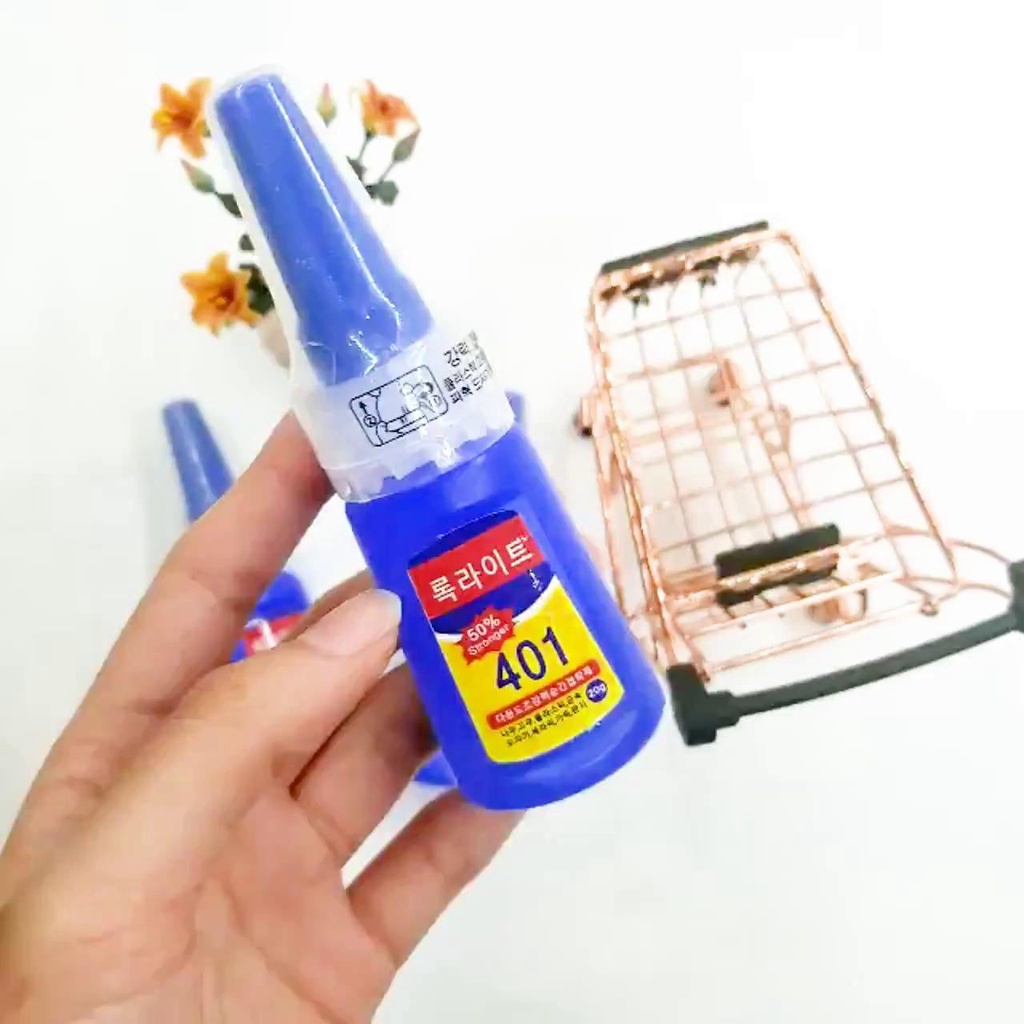 Keo 401 BYB chính hãng chuyên gắn móng, gắn đá trang trí, Gắn Móng Gải Siêu Chắc ( Lọ to 20G )