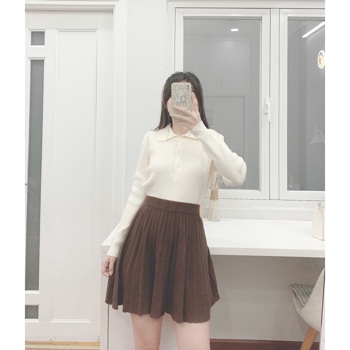 Áo len tăm cổ polo