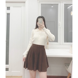 Áo len tăm cổ polo