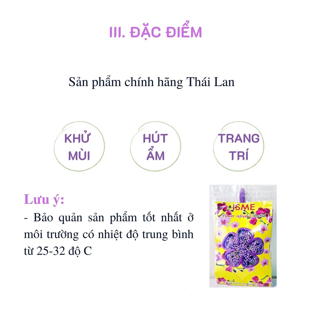 Túi thơm ISME Thái Lan treo tủ quần áo, treo trong nhà  - Sản phẩm chính hãng