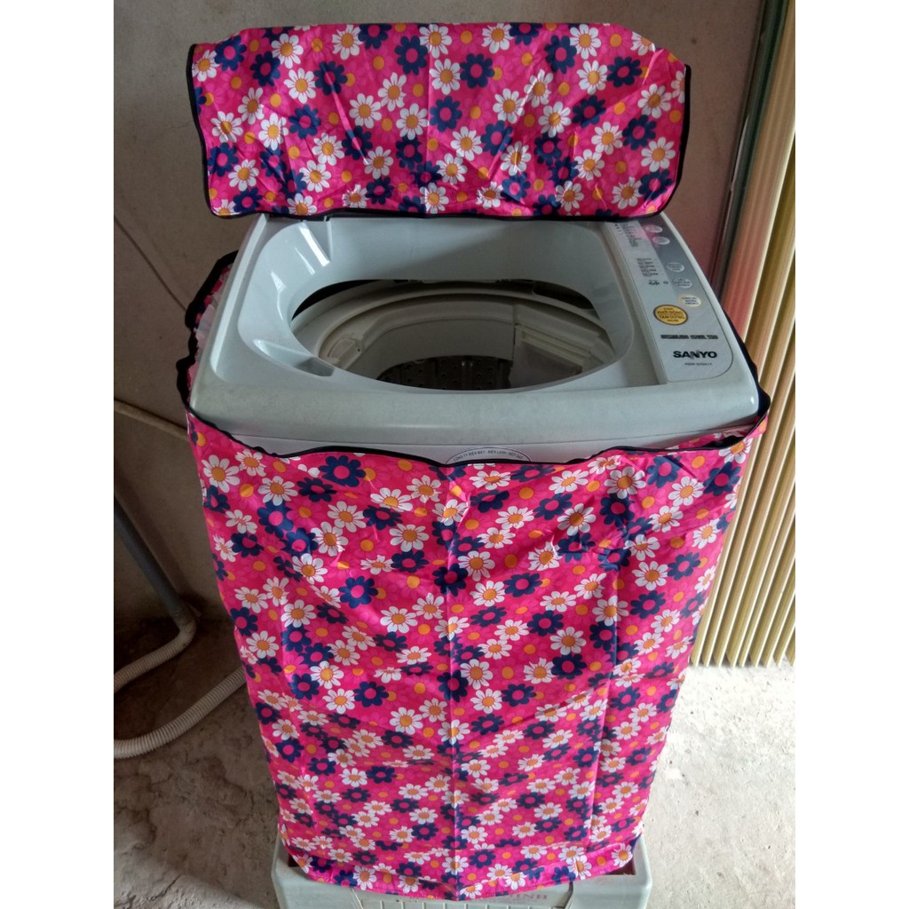 Áo Trùm Máy Giặt Cửa Trên Vải Dù Dày Chống Thấm Tốt 8 đến 15kg Hoa Văn Đa Dạng Nhiều Mà Hiệu Kara House Hàng Công Ty