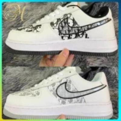 [Hot Trend - giảm giá] Giày Thể Thao Sneakers AF1 Dior Đen,𝐍𝐈𝐊𝐄 AIR FORCE ONE Xám Họa Tiết  siêu hot