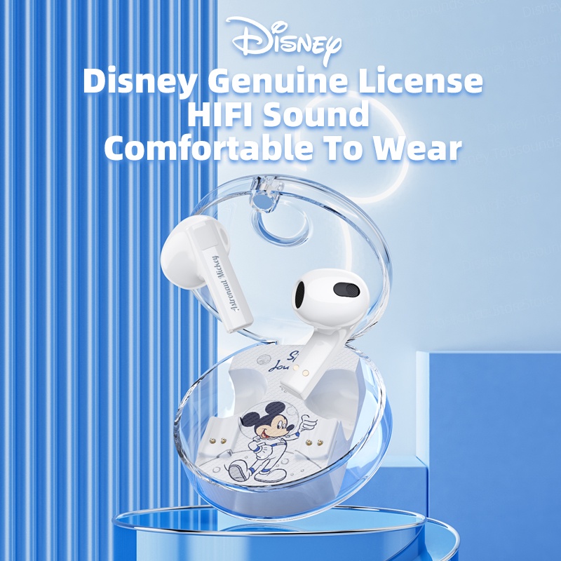 Tai nghe Disney LK-11 nhét tai không dây bluetooth 5.3 âm thanh nổi HD chống nước thời lượng pin siêu dài độ trễ thấp