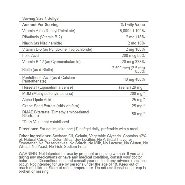 Viên uống bổ tóc, da, móng Puritan's Pride Hair Skin Nails 60 viên. | BigBuy360 - bigbuy360.vn