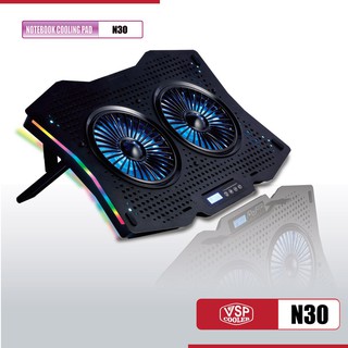 Đế tản nhiệt Laptop Cooler Pad VSP N30 2 quạt Led RGB cao cấp