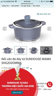 Nồi vân đá sunhouse