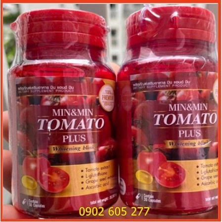 [Chính hãng] Viên uống trắng da Min&Min Tomato Plus Thái Lan