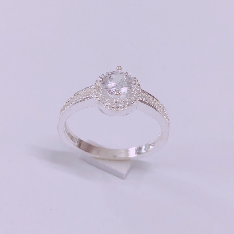 Nhẫn nữ bạc thật mẫu mới mặt đá tròn trẻ trung chất liệu bạc ta sáng đẹp, bền màu/ Trang sức JQN