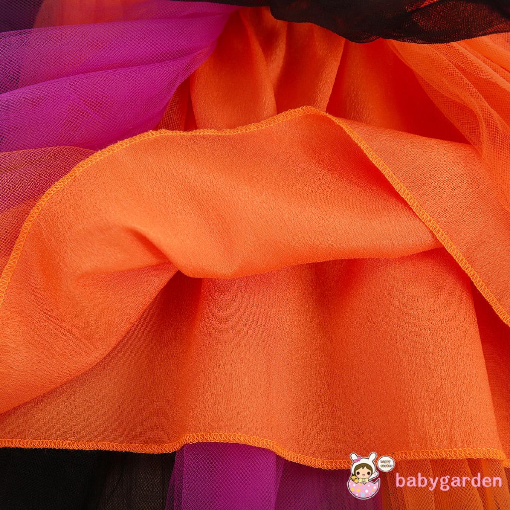 Đầm sát nách in họa tiết bí ngô phong cách Halloween thời trang cho bé gái 1-4T