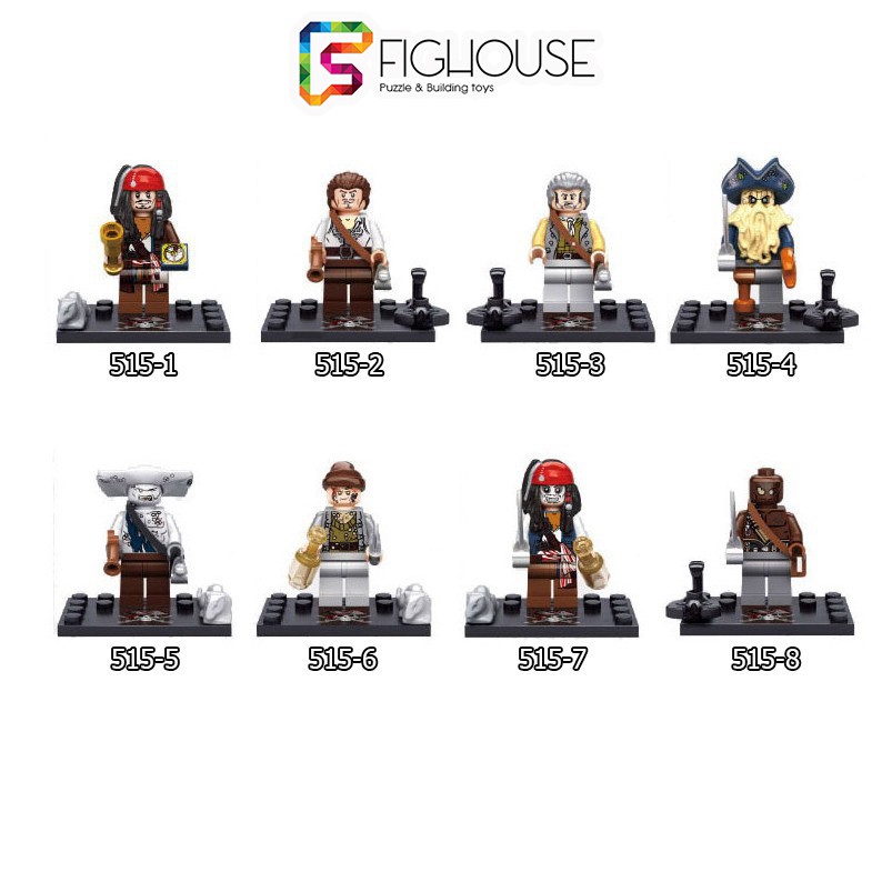 Xếp Hình Minifigures Các Nhân Vật Cướp Biển Vùng Caribe - Đồ Chơi Lắp Ráp non-lego KSZ515 [D1]