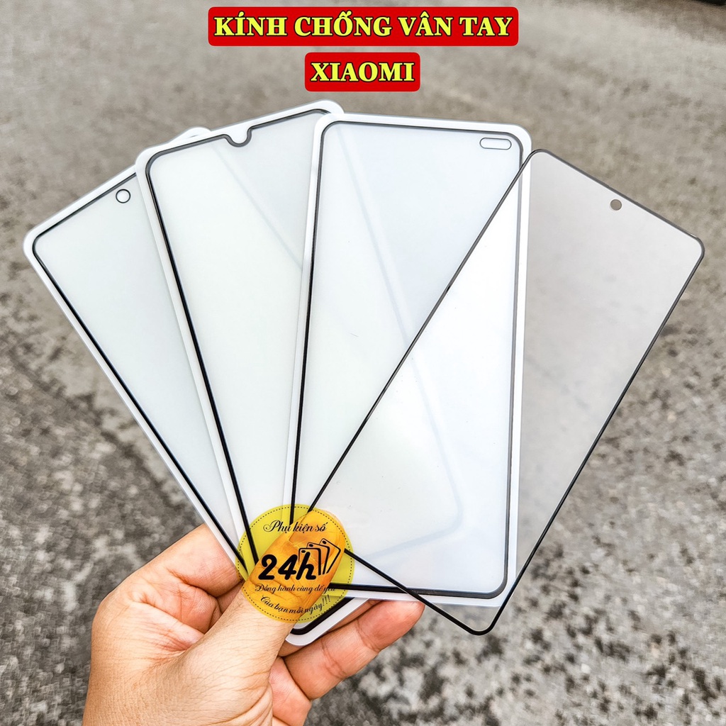 Kính Cường Lực Chống Vân Tay Cho Redmi Note 13 Pro Note 11 11s Note 11 Pro Xiaomi 13T 13T Pro 11T 11T pro Full viền Đen