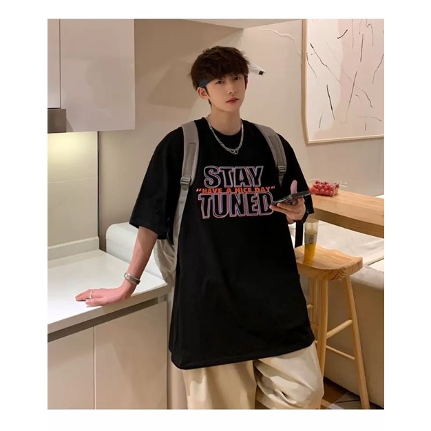 Áo Thun tay lỡ unisex STAY TUNED